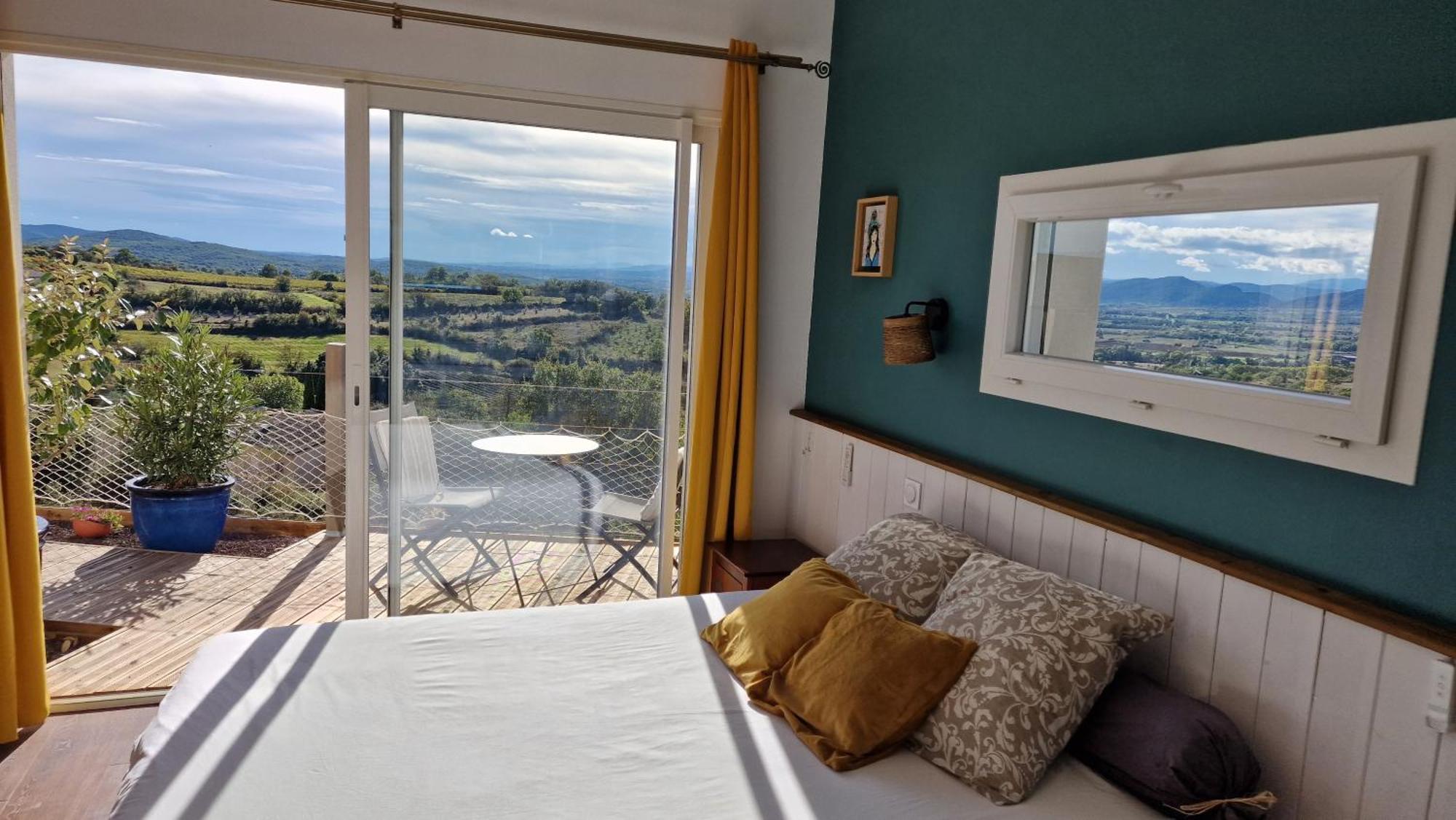 Reve D'Escapade Chambre Avec Vue Sublime Sur Les Cevennes Ardechoises Barjac  Εξωτερικό φωτογραφία